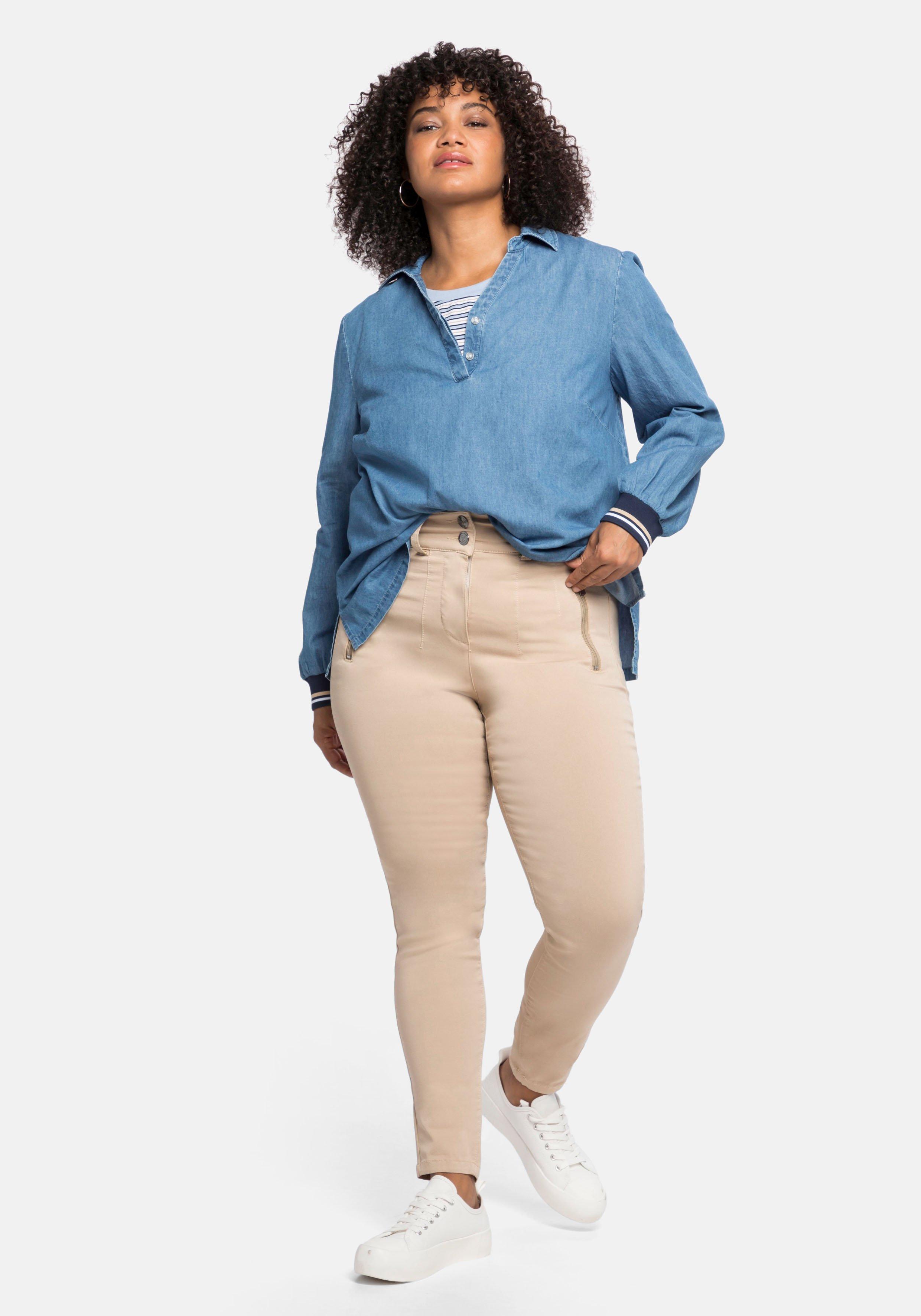 Skinny Hose mit High-Waist-Bund, superelastisch