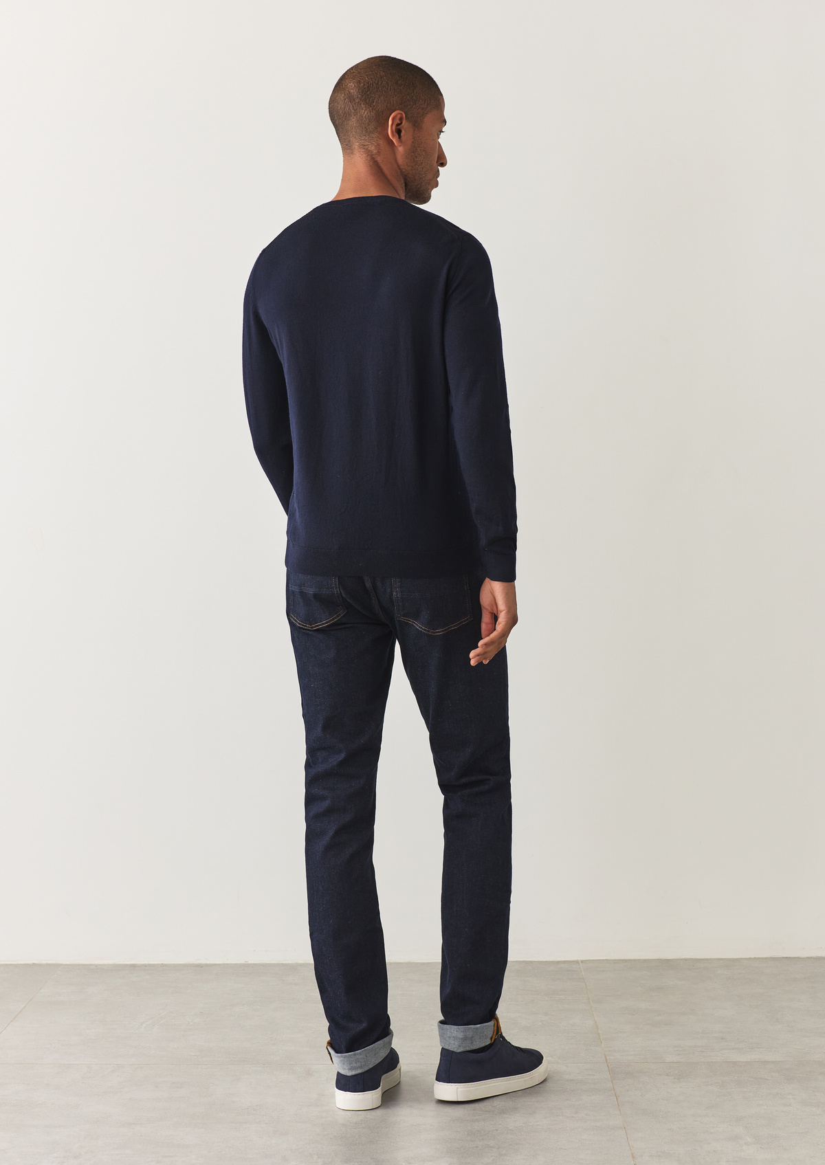 Jean skinny en coton stretch bleu brut