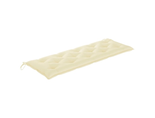 VIDAXL - Galette de chaise Coussin de banc de jardin blanc crème 150x50x7 cm tissu