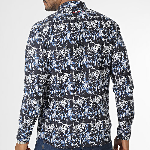 Chemise Manches Longues Holy Blanc Bleu Marine