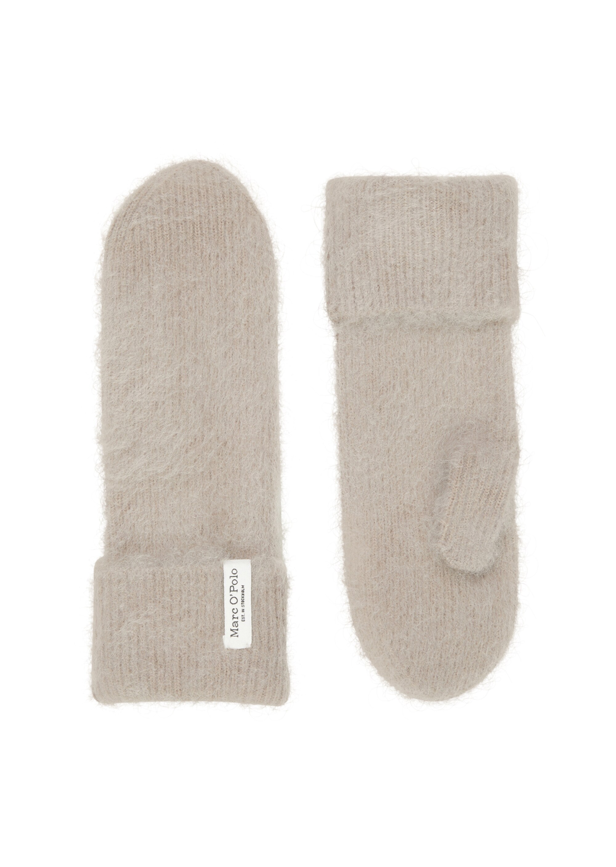 Strick-Fäustlingemit fluffiger Mohairwolle