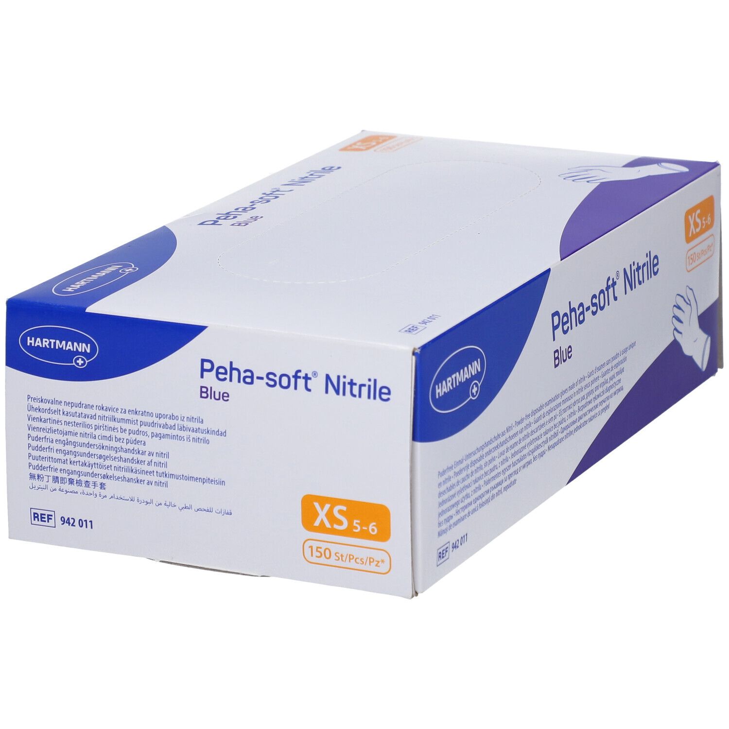 Peha-soft® nitrile blue puderfrei XS