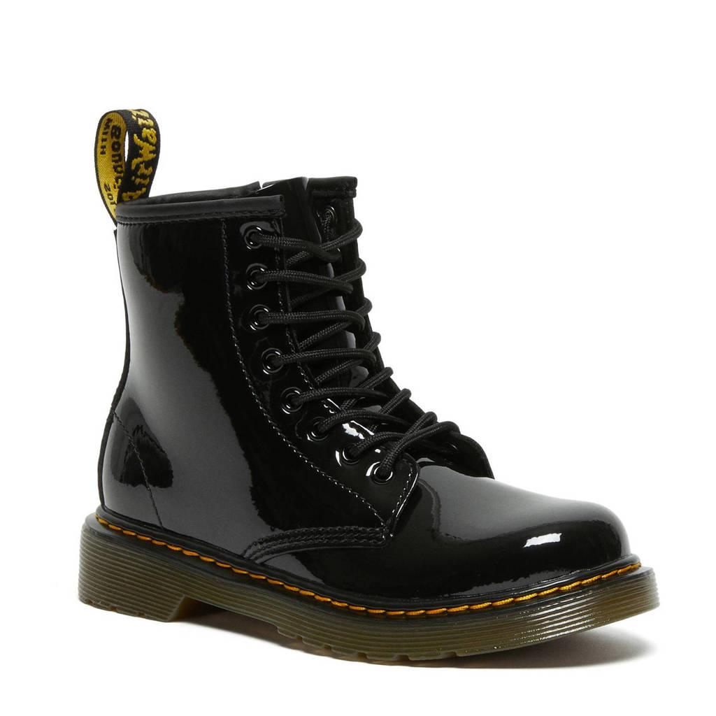 Dr. Martens 1460 Patent Kleuter/Tiener leren veterboots zwart