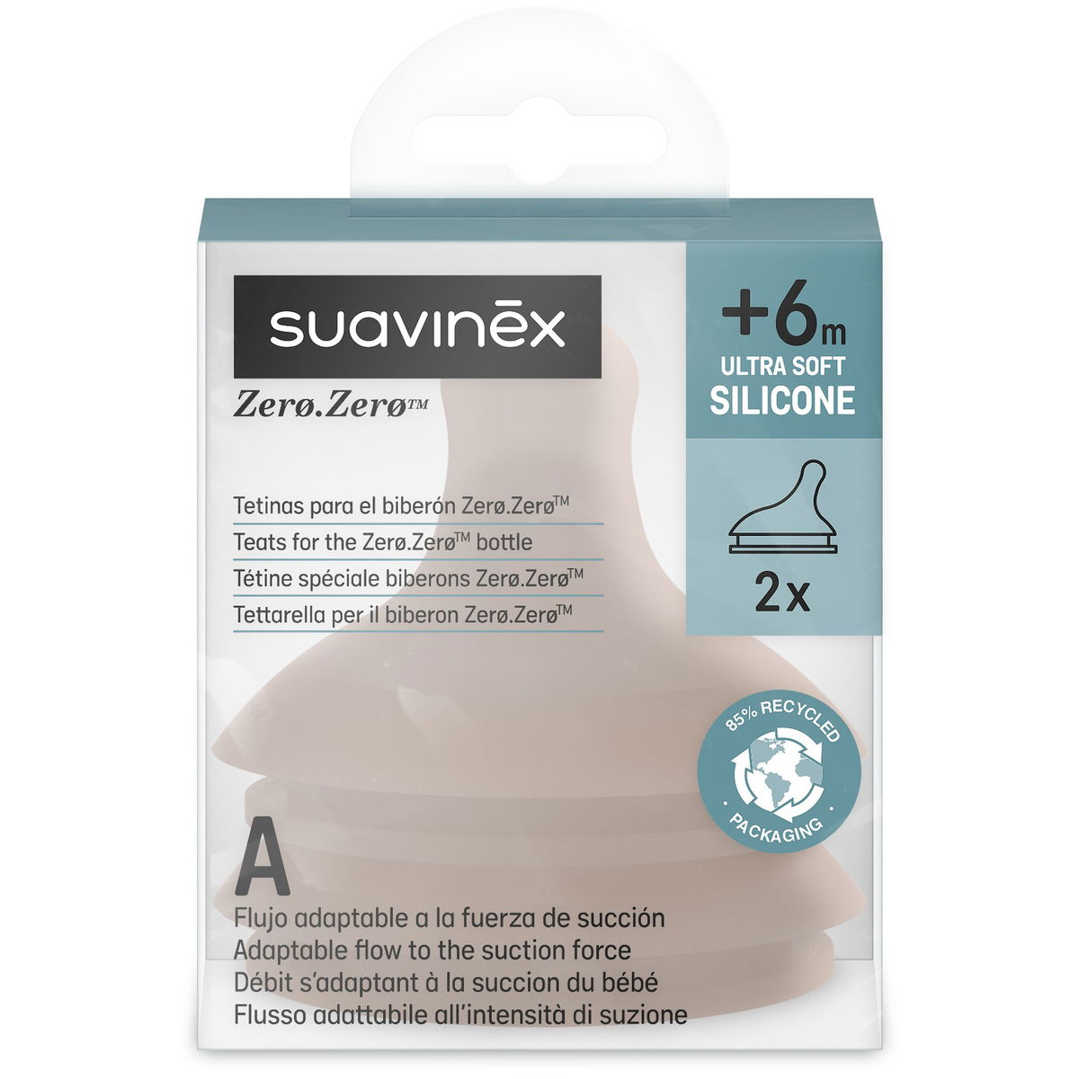 SuavinexSuavinex   Zero Zero Silikonsauger braun anpassungsfähiger Durchfluss