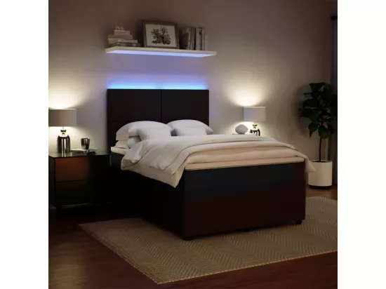 Sommier à lattes de lit avec matelas Noir 140x190 cm Velours