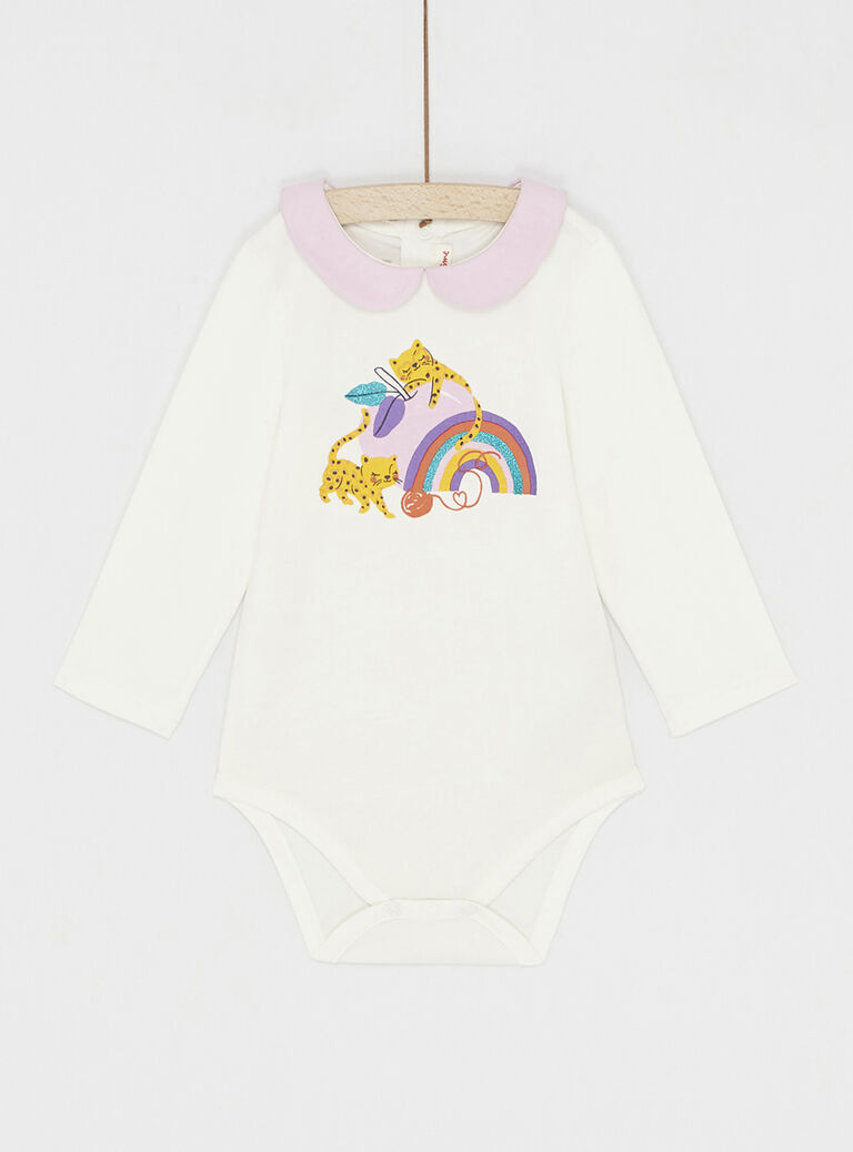 Body manches longues uni ecru pour bébé fille