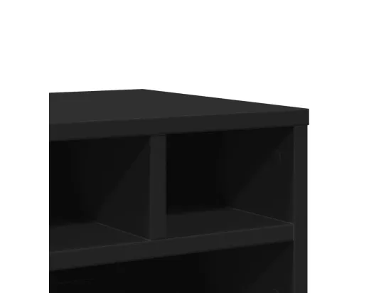 Support d'imprimante noir 40x32x22,5 cm bois d'ingénierie