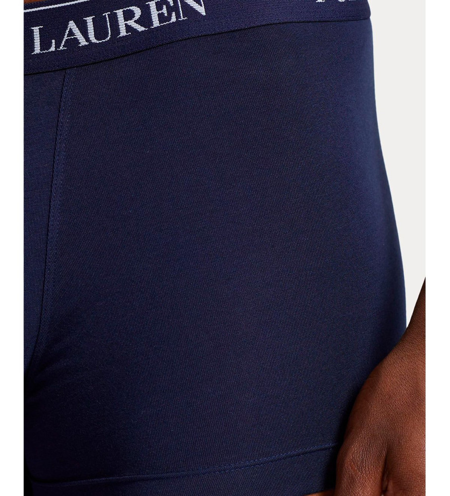 Conjunto de 3 cuecas boxer Ralph Lauren cinza em algodão elástico