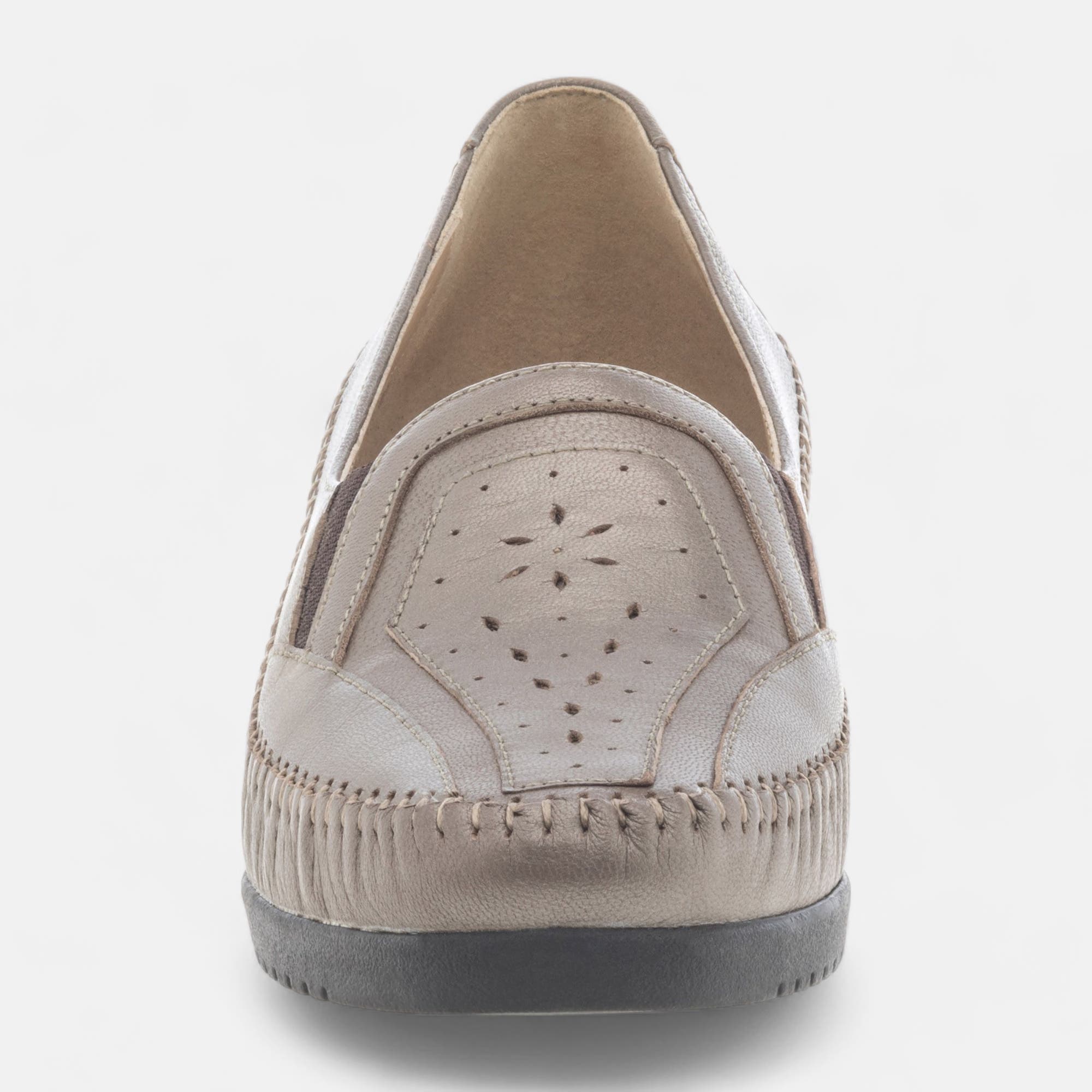 Escarpins pieds sensibles Femme en cuir taupe