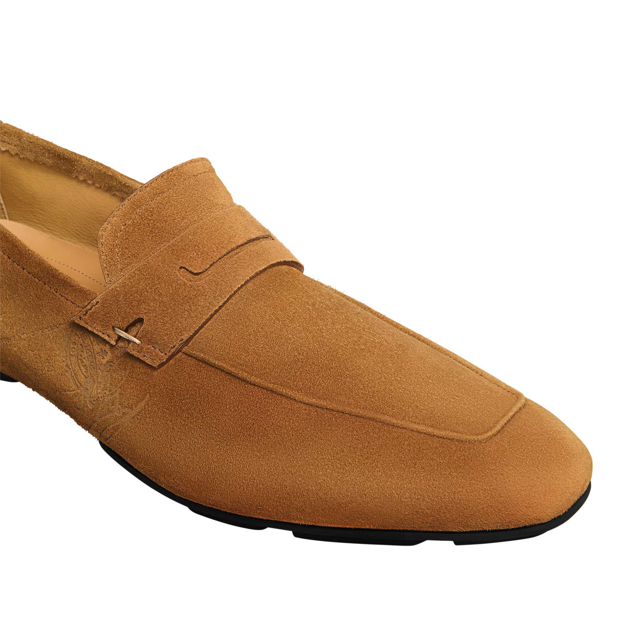 Mocassin Lorenzo Drive En Cuir Camoscio Scritto