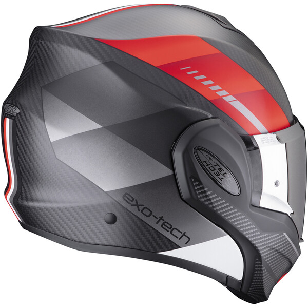 Scorpion - Casque Exo-Tech Evo Carbon Genus Noir Mat / Rouge