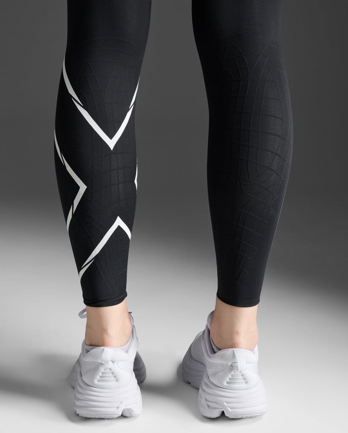 Light Speed React Hi-rise Compression Tights Dame Black/White Reflective