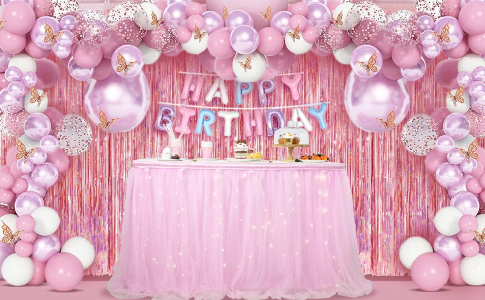 (100x80cm) Tisch Deko Tüll Vorhang für Party / Hochzeit / Geburtstag - Weiss