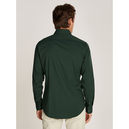 Calvin Klein Poplin Stretch Slim Skjorte, Midnight Forest, 45