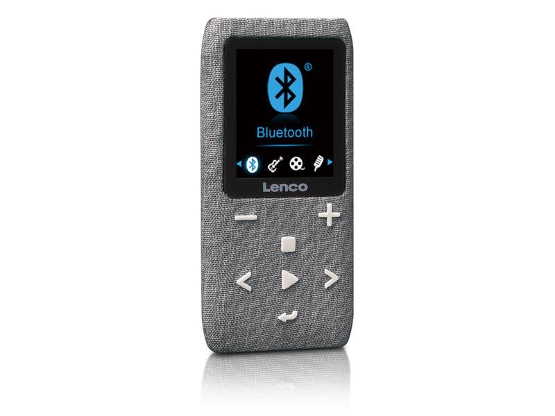 Lenco MP3 Player Xemio-861 Grau MP3-Player mit Bluetooth & 8 GB Micro SD Card