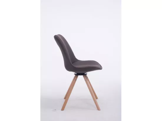 Chaise de conférence - Tissu & Bois - Gris foncé - Troyes