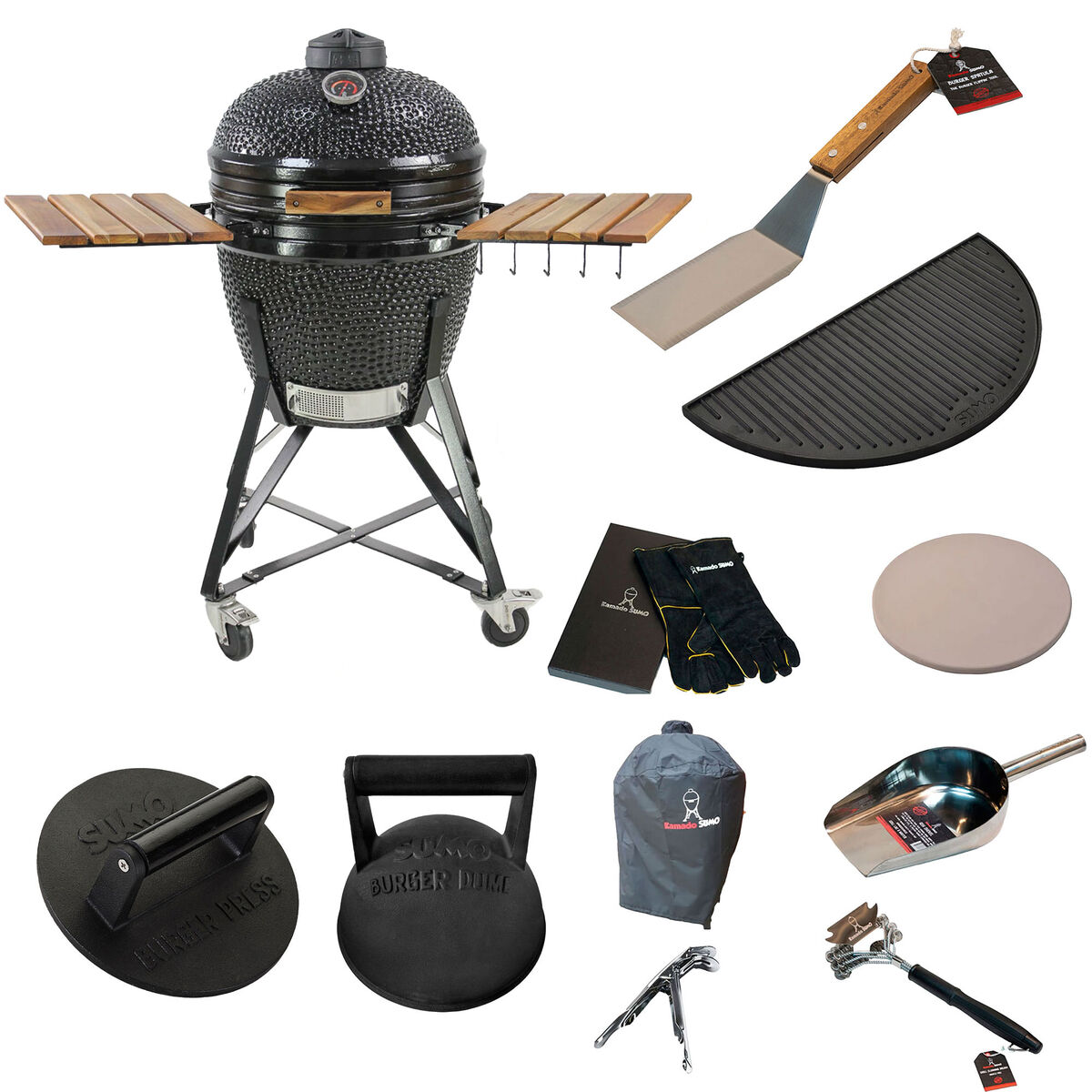 Kamado Sumo Midi Svart med smashpakke
