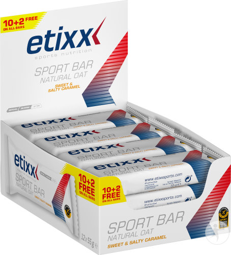 Etixx Performance Natural Oat Sport Bar Sweet & Salty Caramel 12x55g