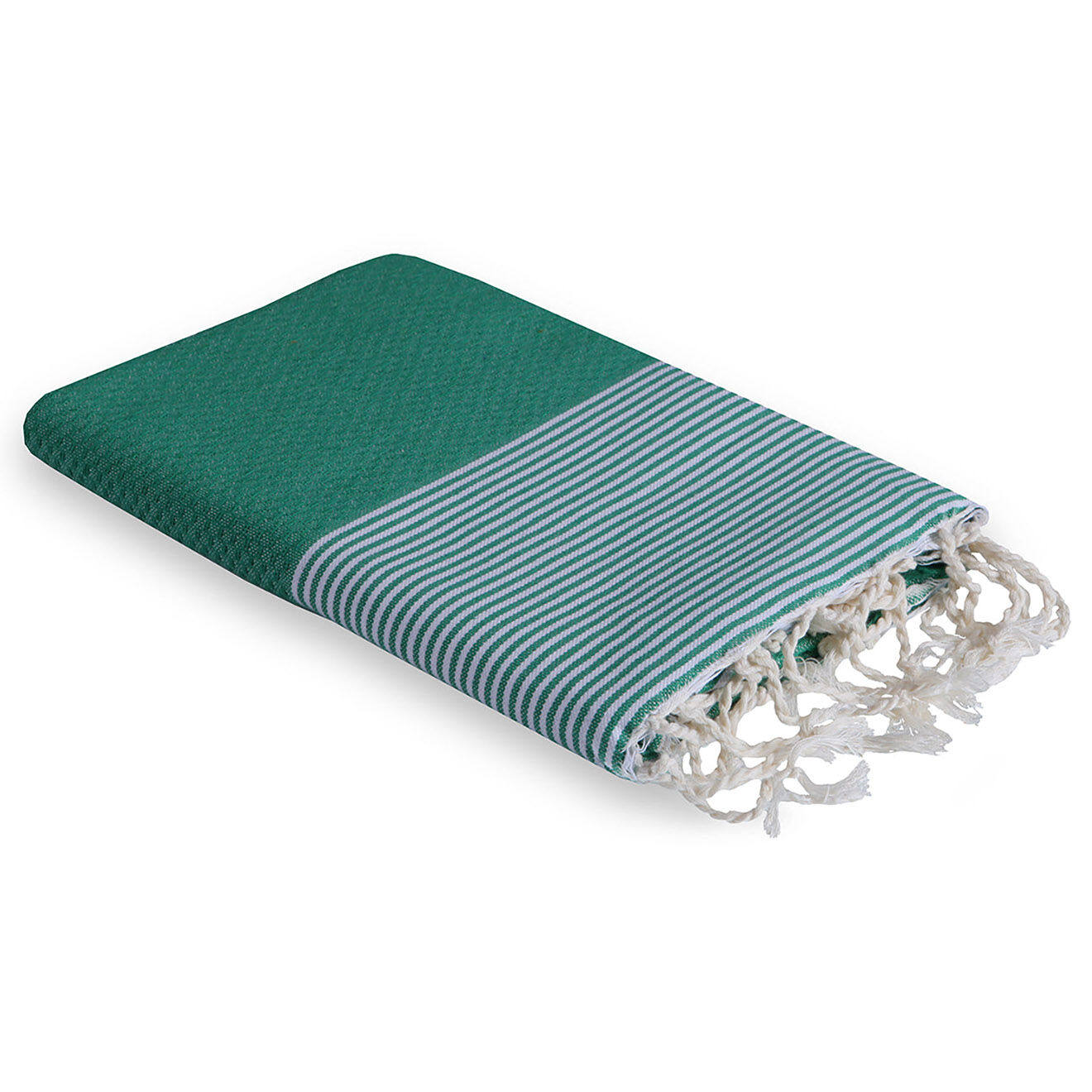 Febronie Fouta nid d'abeille Ibiza vert - 100x200 cm