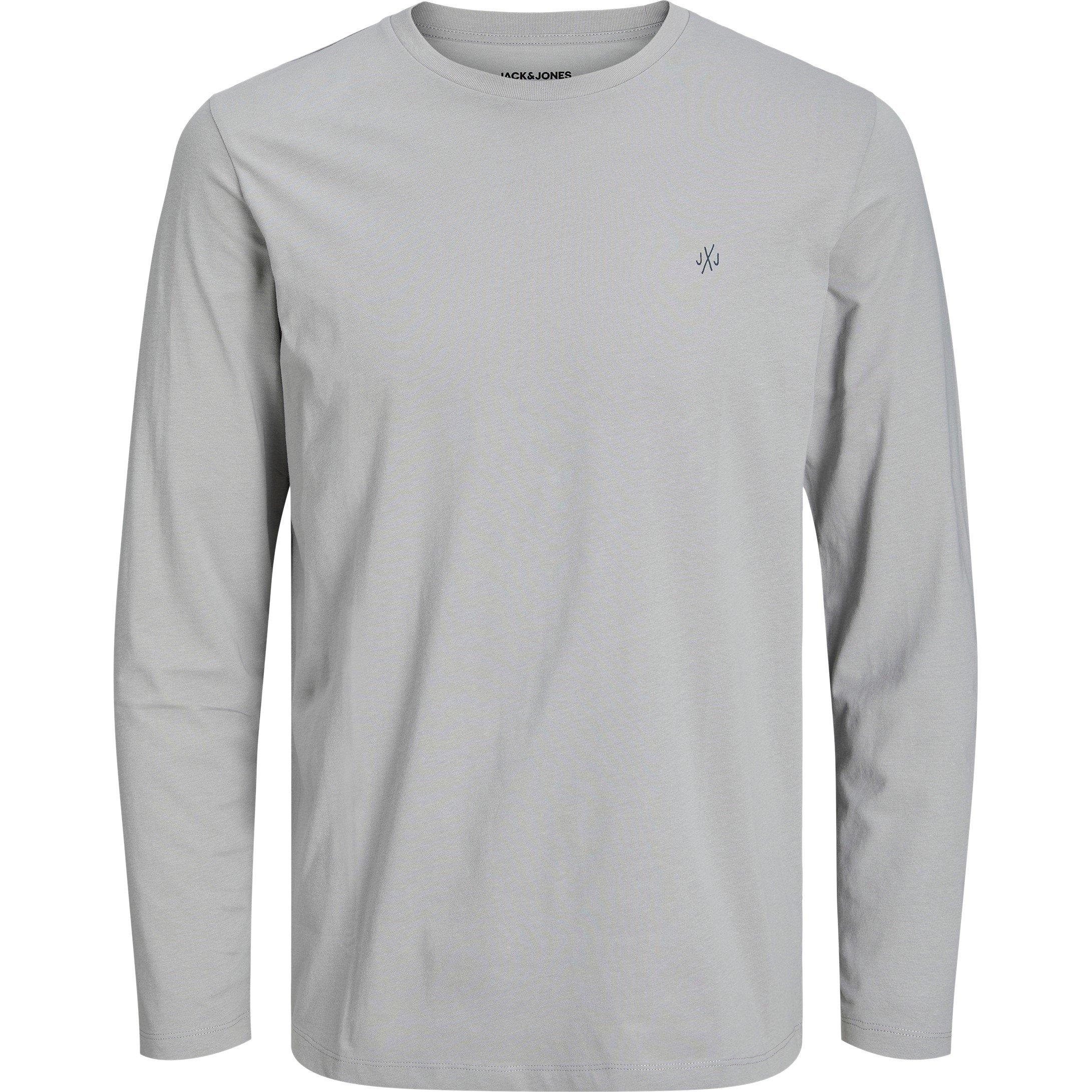 Jack and Jones 3 Pack Crew Neck Long Sleeve T Shirt Mens