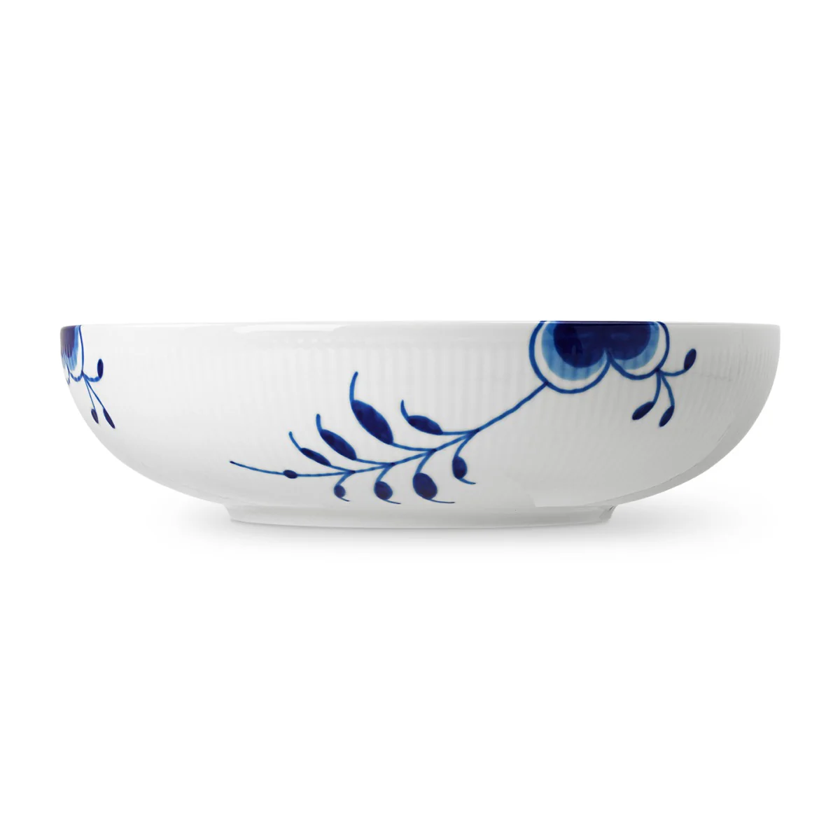 Royal Copenhagen  Blå Mega Riflet skål - 28 cm.