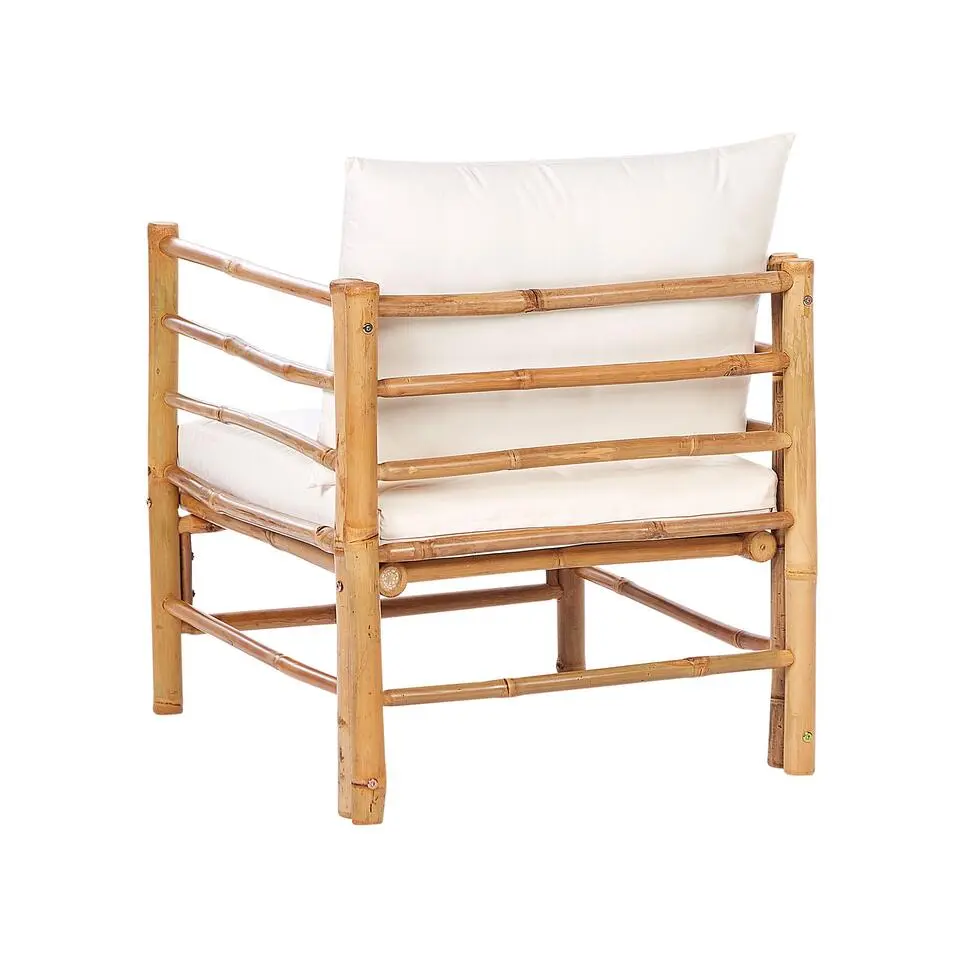 CERRETO - Loungeset 6-zits - Wit - Bamboehout