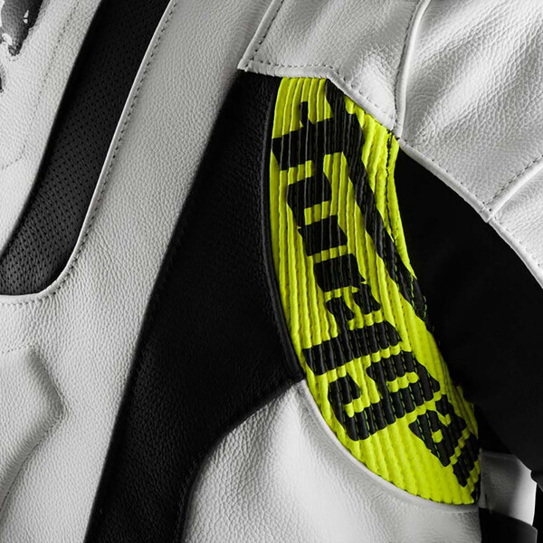Furygan - Blouson Raptor Evo 3 Blanc / Noir / Jaune fluo