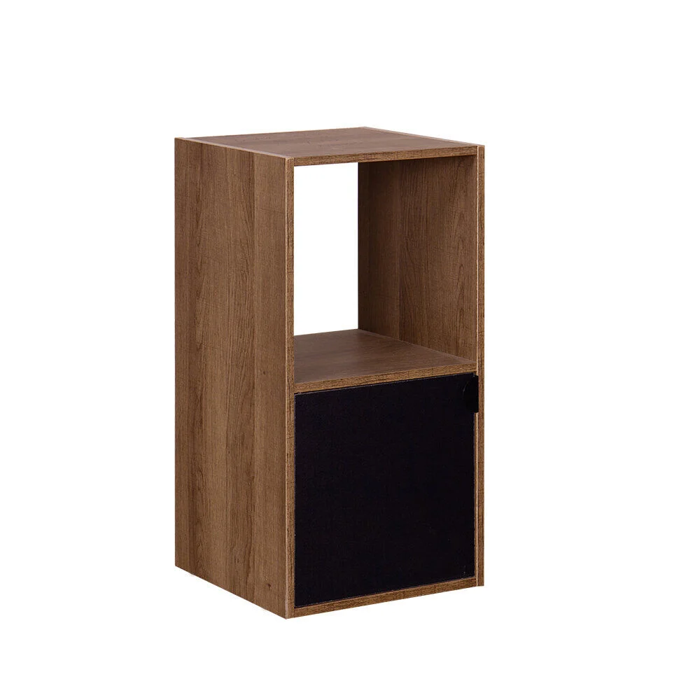 Étagère Adam MDF noire 2 cubes 30xH61x29,5cm