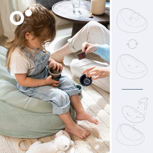 Doomoo transat pouf évolutif Seat'n Grow - Green - BABYMOOV