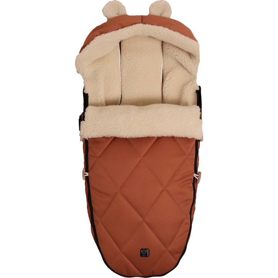 Kaiser Winterfußsack XL EARS WOOL coral gold