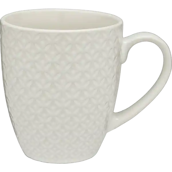 Becher Relief weiss sortiert