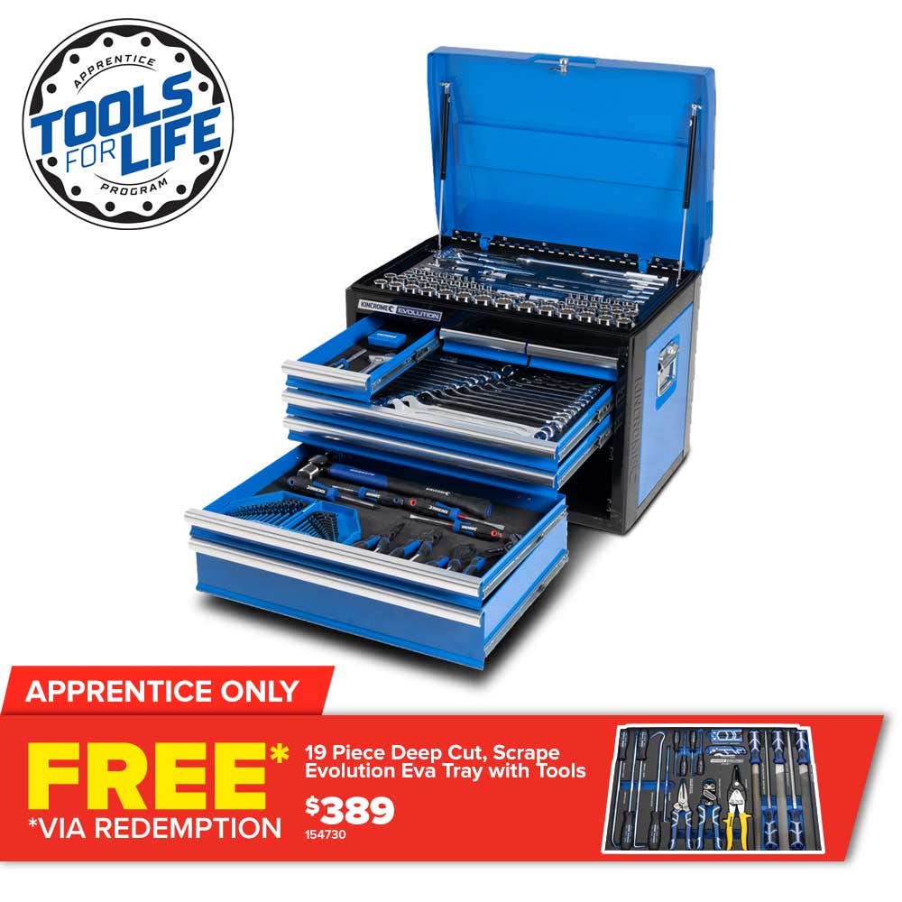 KINCROME Evolution TFL Tool Chest Kit 197 Piece 7 Drawer P1703