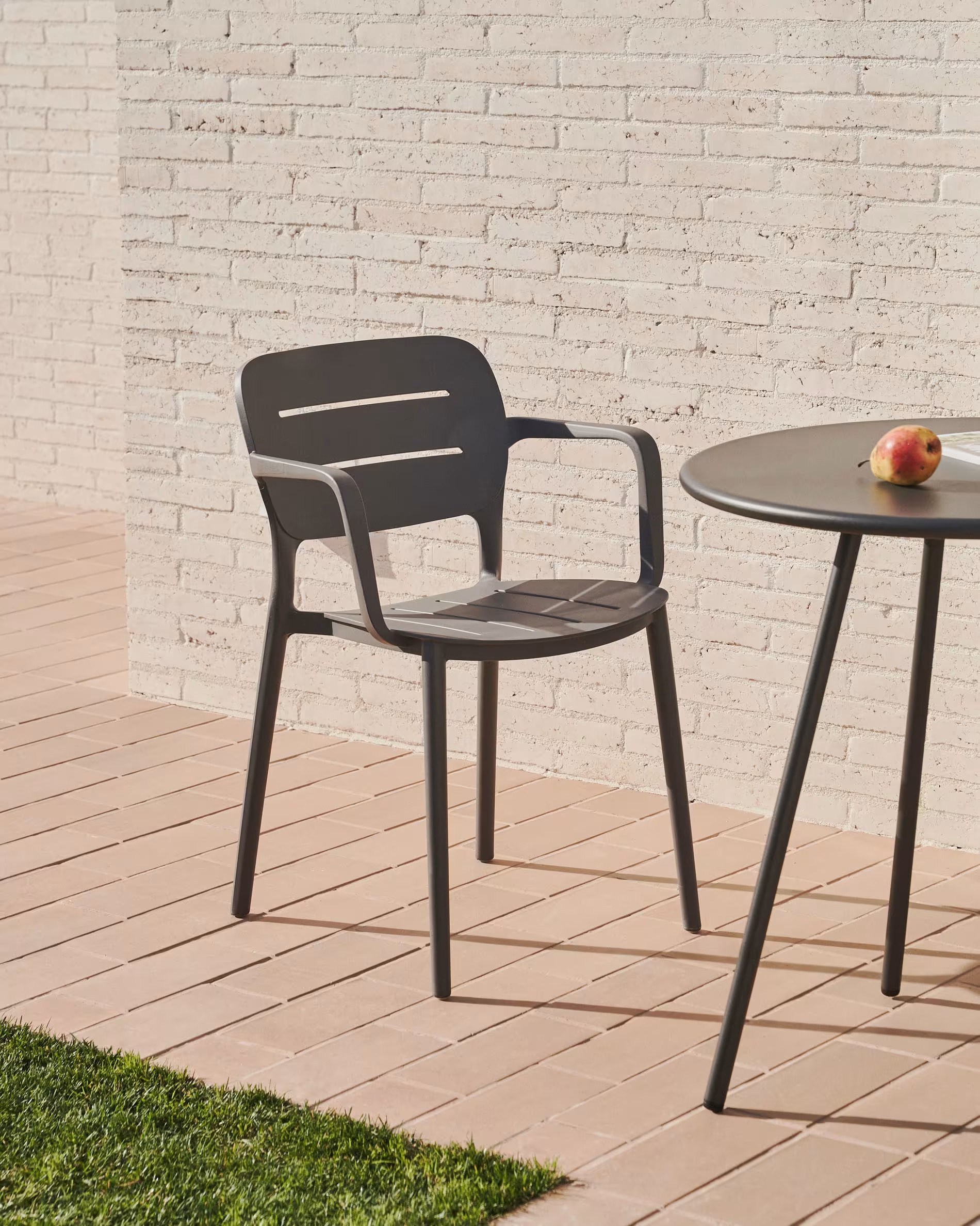 Kave Home Stapelstuhl Garten MORELLA 4er Set grau