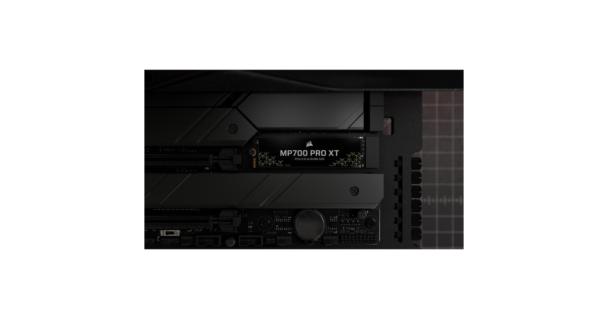 CorsairMP700 PRO XT 2 TB SSD  (Zwart, PCIe Gen5 x4 NVMe 2.0, M.2 2280, 3D TLC NAND)