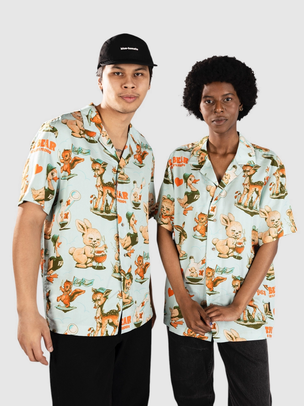 The Dudes Wasted Dudes Pistachio Hawaiian Shirt multicolor