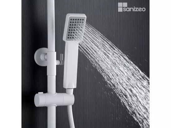 Colonne de Douche anti-calcaire Thermostatique Blanc Mat ART BTAR025/BL