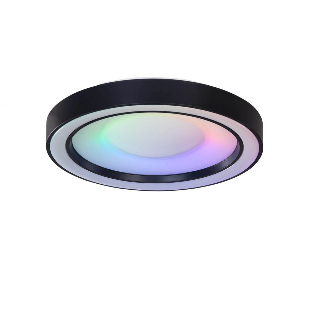 Plafondlamp zwart incl. LED dimbaar RGBW met afstandsbediening - Arco