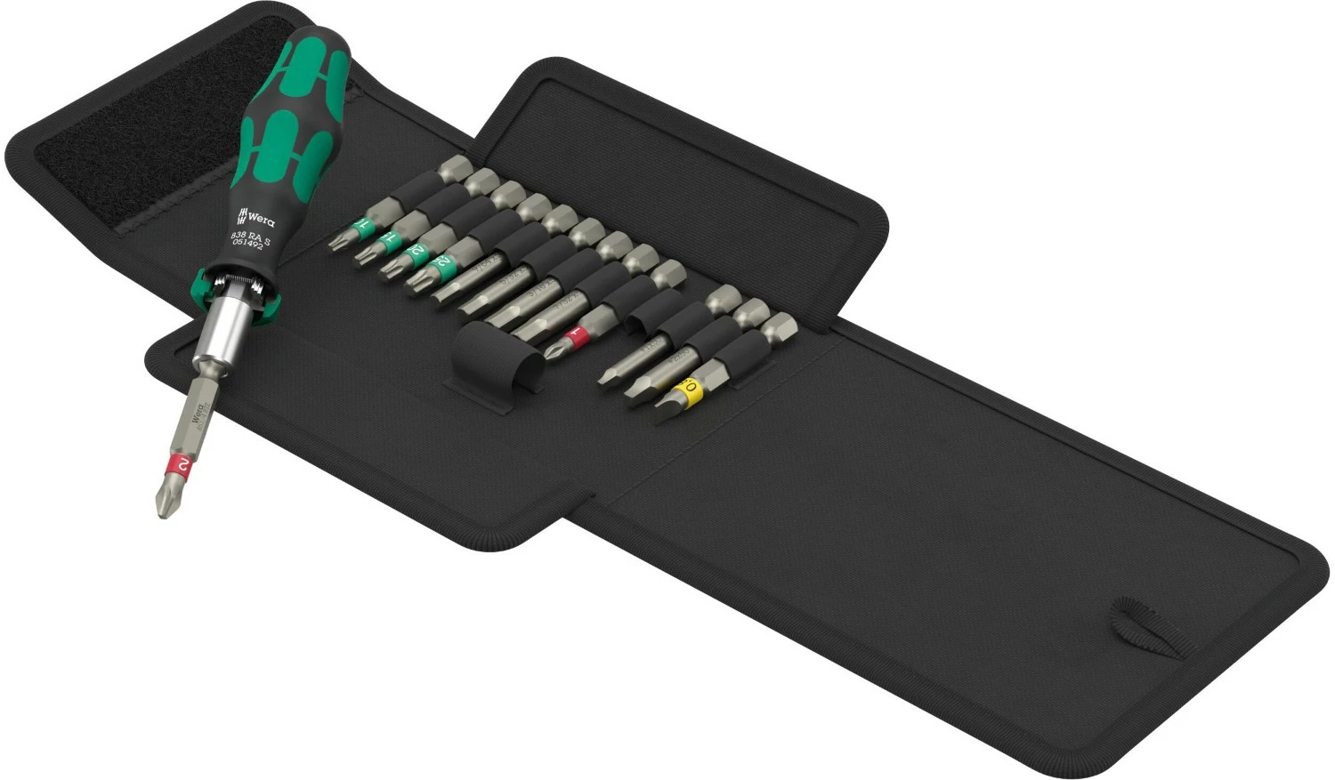 Wera 05051065001 14-delig Kraftform Kompakt 838 RA S Imperial Set 1 Schroevendraaierset
