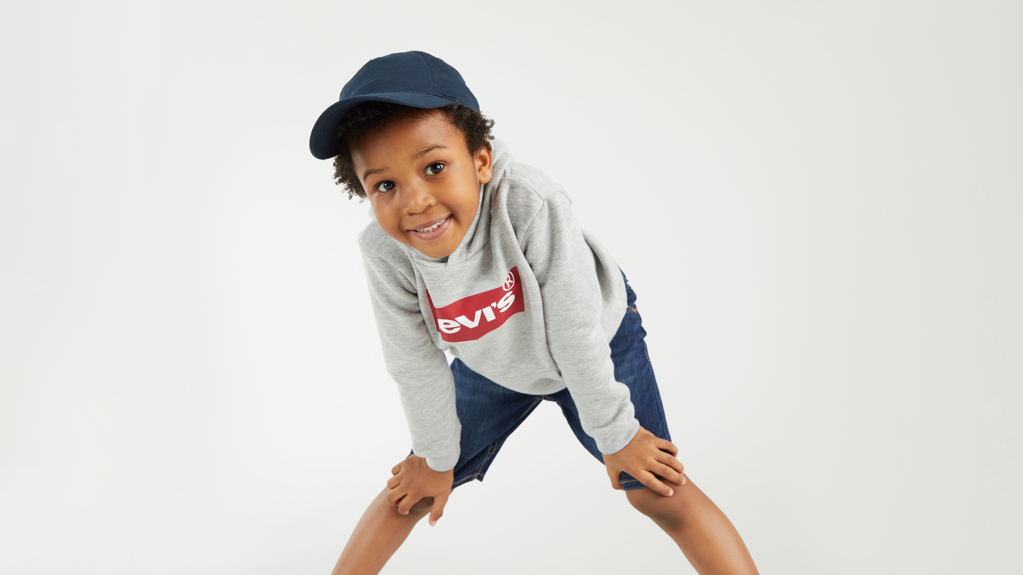 Sweat à capuche sérigraphié Batwing pour enfant - Grey Heather - Gris