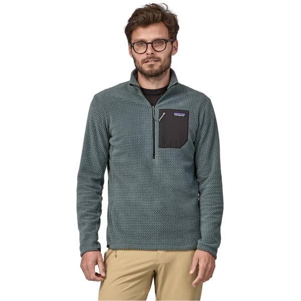Sweat polaire randonnée PATAGONIA M'S R1 AIR ZIP NECK NOUVEAU GREEN