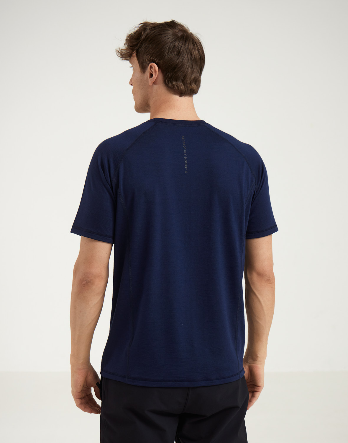 T-shirt met raglanmouwen van merinowol voor heren