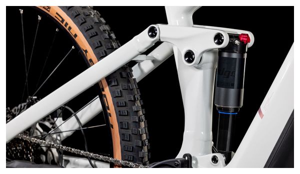 VTT Électrique Tout-Suspendu Cube Stereo Hybrid One44 Pro 800 Shimano Cues 11V 800 Wh 29'' Blanc Cotton Gris 2025