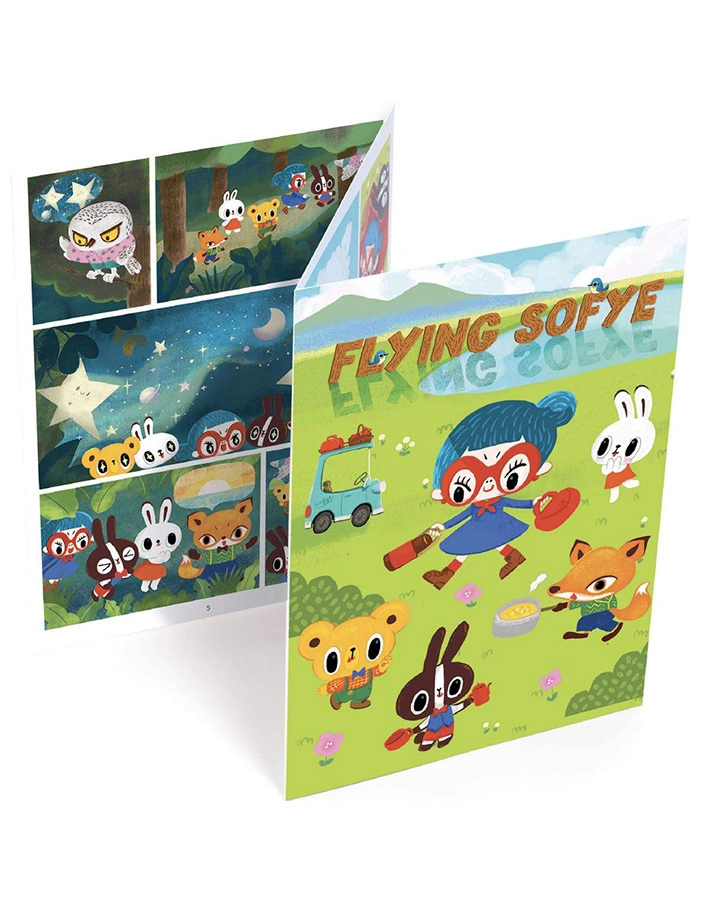 Rubbelbilder-Set FLYING SOFYE mit 100 Rubbelbildern