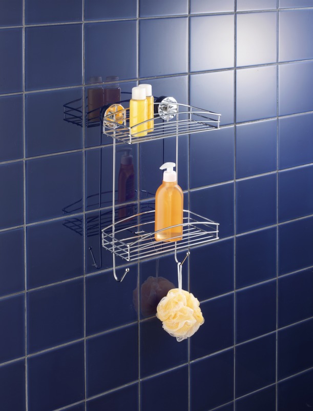 WENKO VACUUM-LOC Duschregal - Stahl