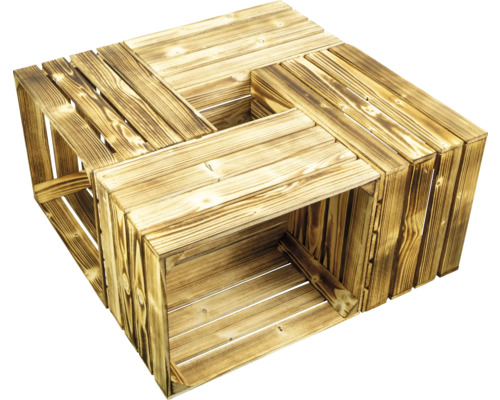 Gevlamde fruitkist 50x40x30 cm, set van 4