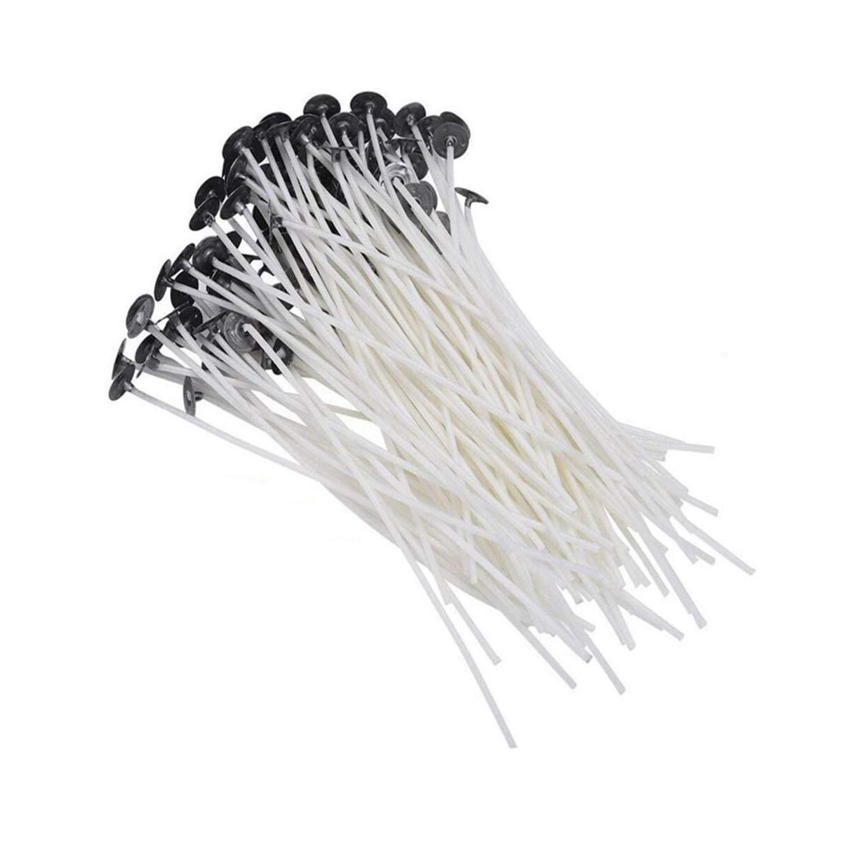 Lysestaker (15 cm) 100-pakning med holder Hvit