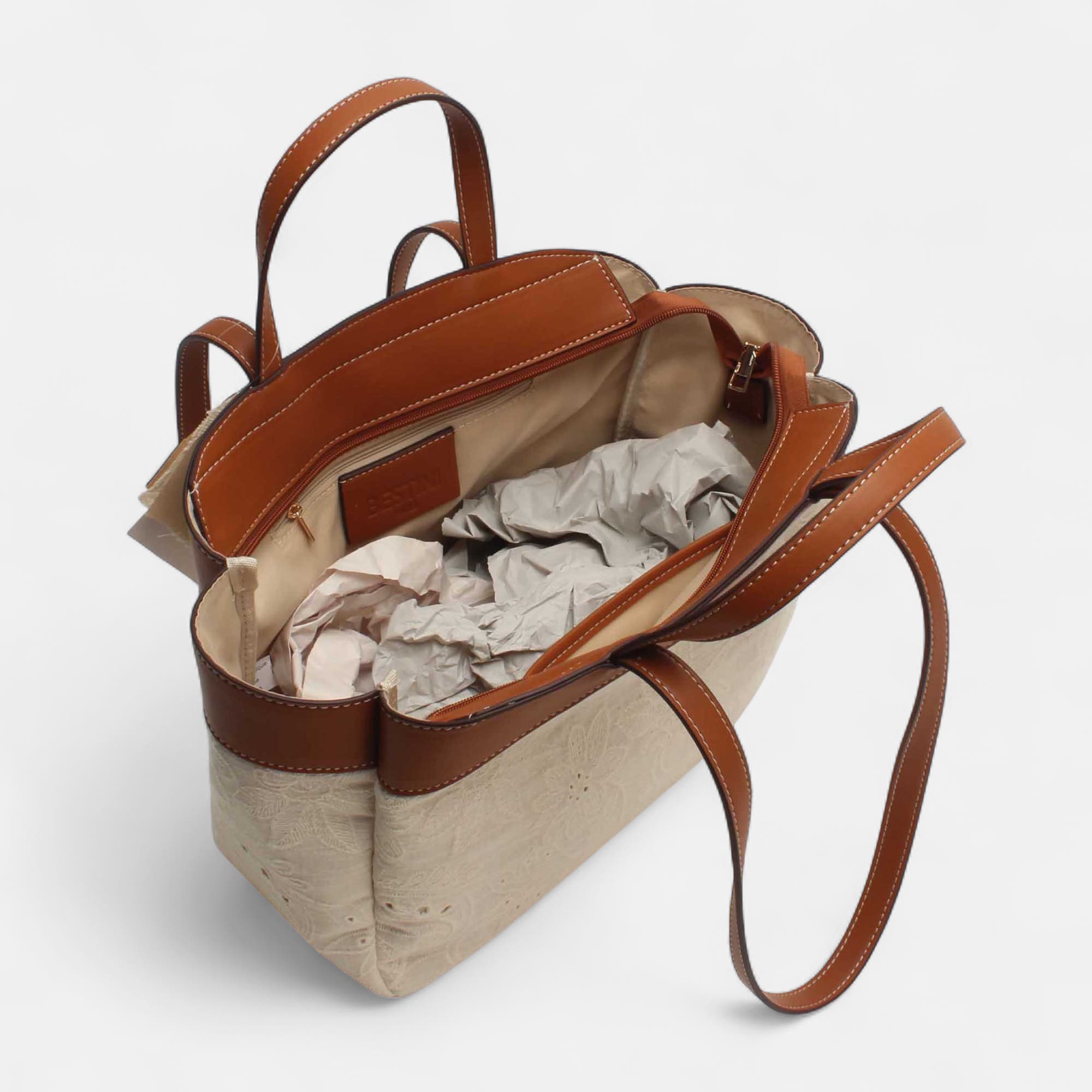 Sac à main beige