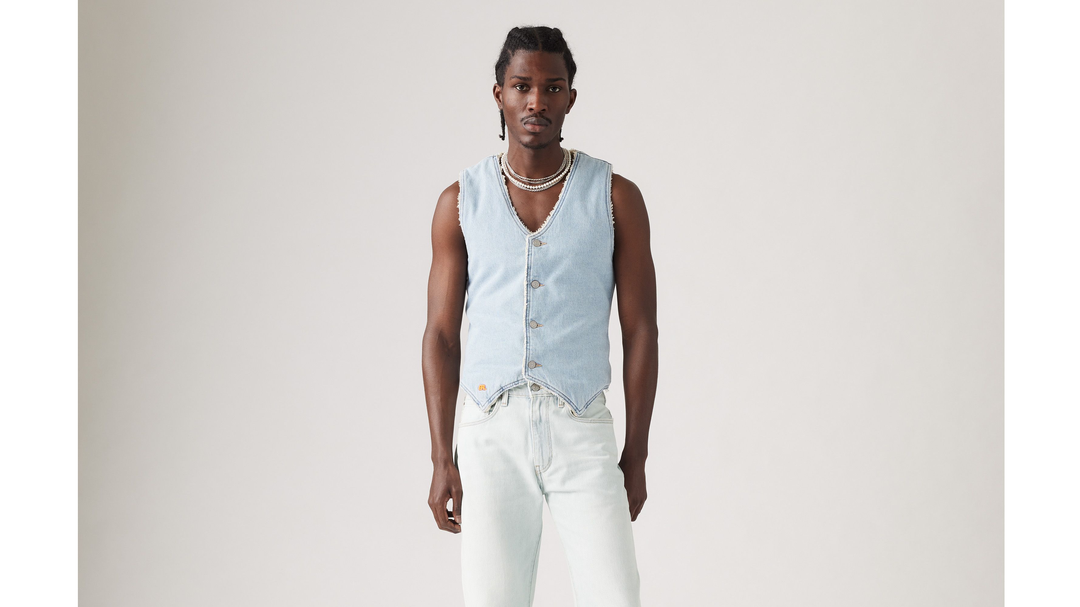 Levi's® x ERL Denim Veste sans manche Denim - Light Indigo - Bleu