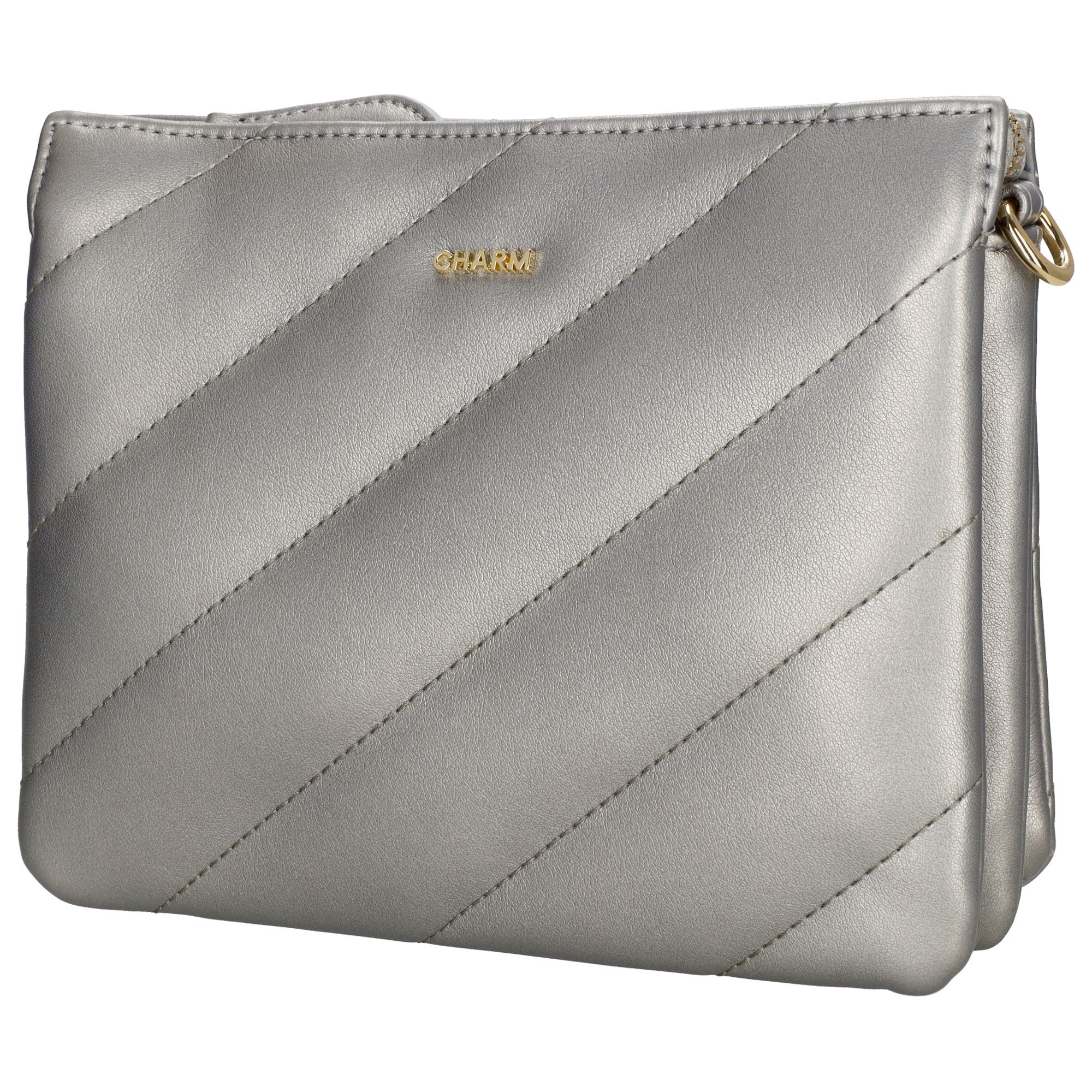 Charm London Via Dante Schoudertas Donkerzilver