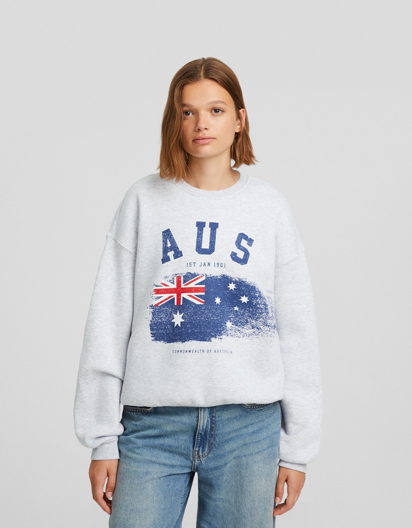 Moletom estampado oversized